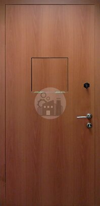 металлическая кассовая дверь с отделкой ламинатом - внутренняя часть двери ДВ-1185