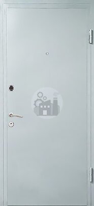 Входная дверь, окрашенная нитроэмалью с двумя замками-ДВ-193