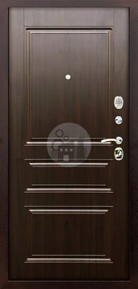 входная металлическая дверь, с порошковым окрасом и мдф под орех - внутренняя часть двери ДВ-258