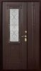 миниатюра входная двустворчатая дверь с ковкой и стеклом - внутренняя часть двери ДВ-1802