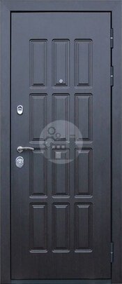 Стальная дверь, отделка тёмный МДФ, для частного дома-ДВ-758