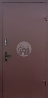 Стальная дверь, снаружи окрас порошком, внутри винилискожа-ДВ-1390